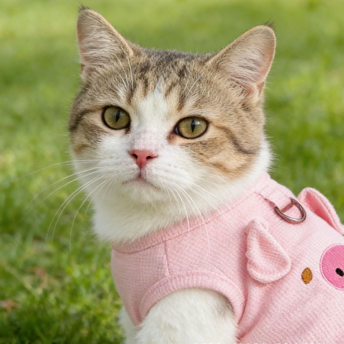 Lightweight summer cat vest with animal print, available in 3 colours, image 3