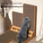 L-shaped corrugated cardboard cat scratcher with free catnip pack