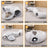 Navy and white striped foldable plush cat tunnel nest, view 3