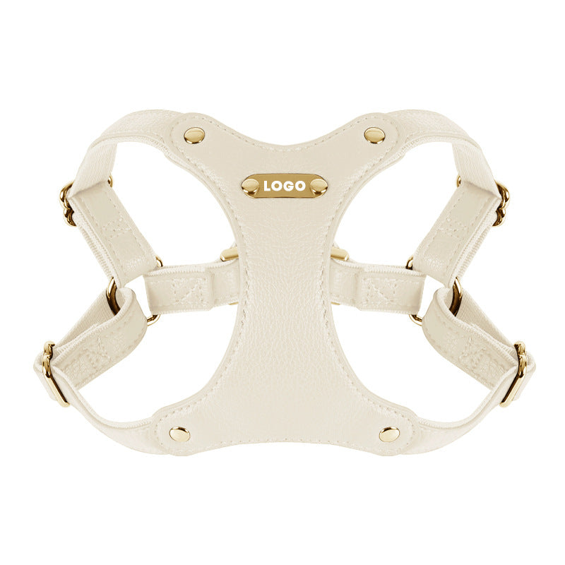 Classic dog harnesses in red, black, cream and green