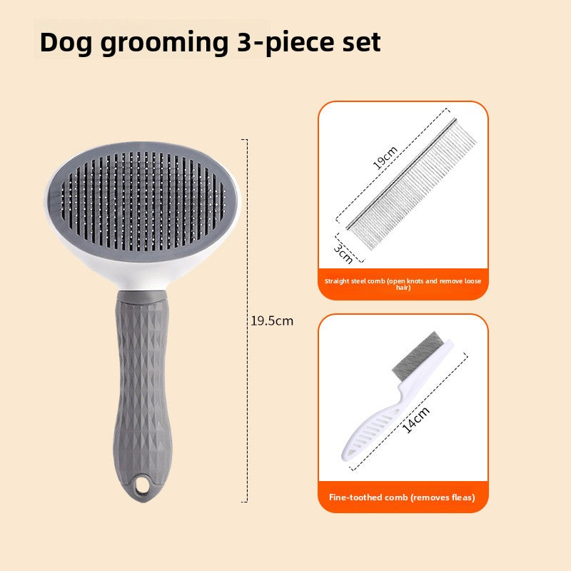 Pet Grooming and Bathing Kit with Silicone Glove and Nail Clipper