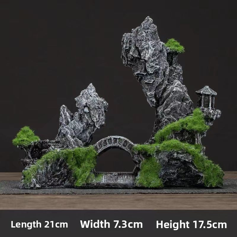 Natural cliff peak fish tank hide and ornament