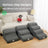 Washable anti-slip foam pet stairs in khaki fabric