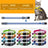 Reflective breakaway cat collar with bell in lake blue, view 2
