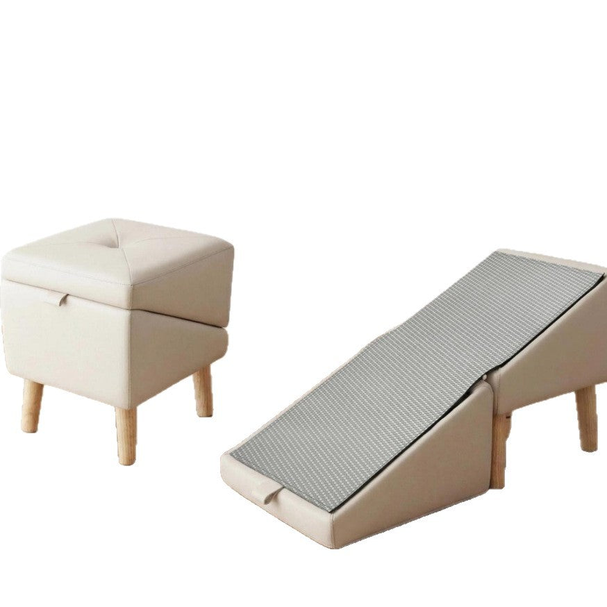Foldable Two-Tier Dog Bunk Bed with Non-Slip Ramp
