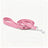 Matching dog collar, lead and poo bag holder in black and pink