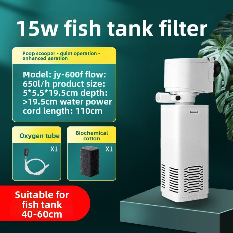 Multi function aquarium filter with oxygen and wave flow, view 7