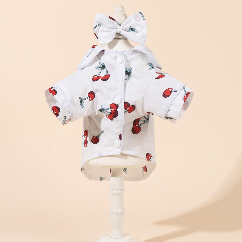 Knitted pet pyjamas with flower headband for dogs and cats, image 52