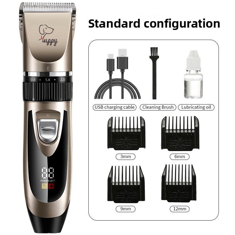 Cordless Dog Hair Clipper Kit with Thin or Thick Cutter Heads