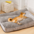 Zip Cover Dog Sofa Bed, Washable Dual Layer Sleeping Pad