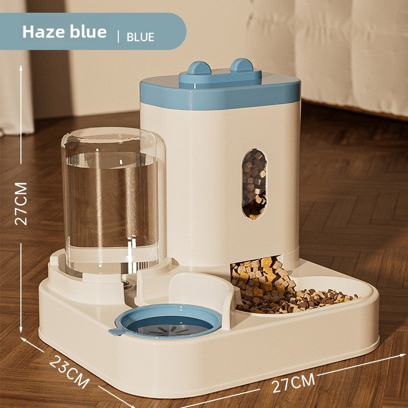 Two-in-One Automatic Pet Feeder Bowl with Food and Water Dispensing for Cats