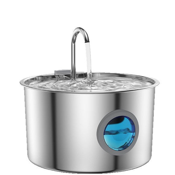 Stainless Steel Pet Water Fountain 3.2L with Filters, USB Powered