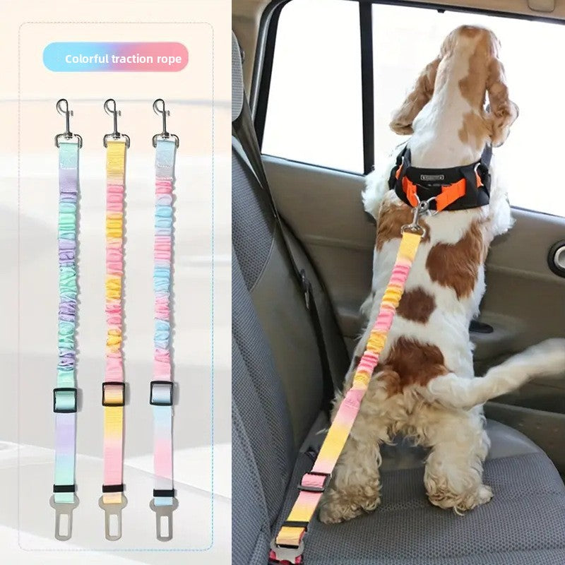 Retractable dog car seat belt lead with buckle clip, product image 2