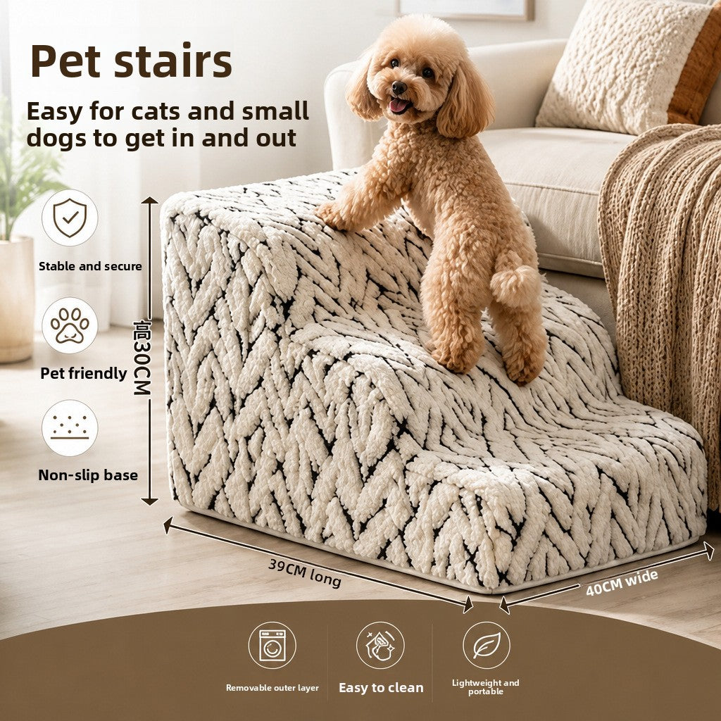 Non-slip foam pet stairs with washable cover, additional product photo