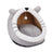 Removable washable grey cat house with cat face, detail photo 5