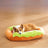 Sausage hot dog shaped pet bed for cats and small dogs