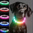 Rechargeable LED pet safety collar with milky white glow, product image 1