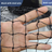 Black pet netting fitted across a balcony railing