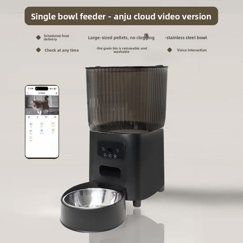 Automatic Cat Feeder with WiFi App Control, Timed Feeding and Optional Camera