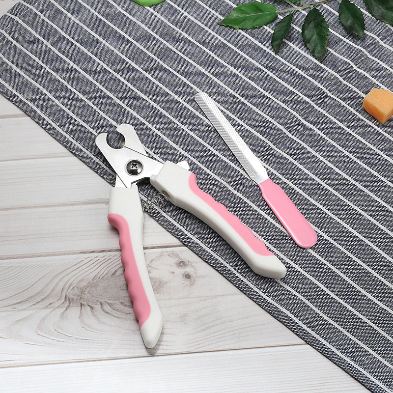 Stainless Steel Pet Nail Clippers with Wave or Curved Handle