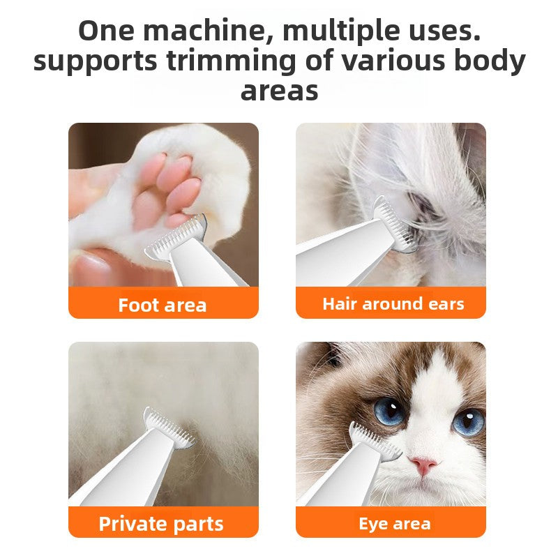Mini Washable Pet Hair Trimmer with LED Light for Dogs and Cats