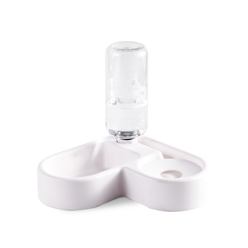 Pet Bowl Space Saving Anti Rollover Wet Mouth Prevention Cat Bowl Pet Automatic Drinker