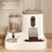 Automatic Pet Feeder with Food and Water Bowls and Cat Ear Sliding Cover for Cats and Dogs