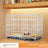 Small dog crate with separate toilet area, product overview photo