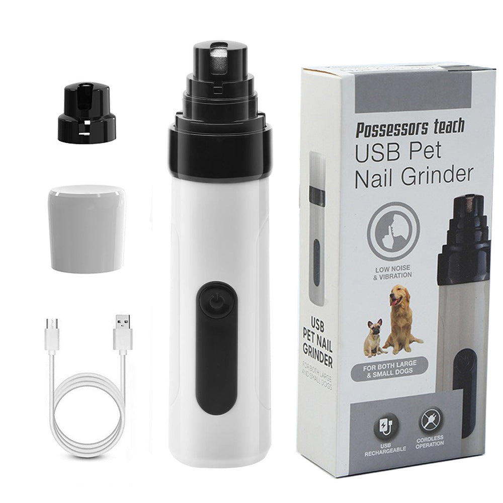 Dual Speed Pet Nail Grinder with LED Light and Diamond Head