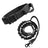 Tactical nylon dog collar with handle and reflective trim in black