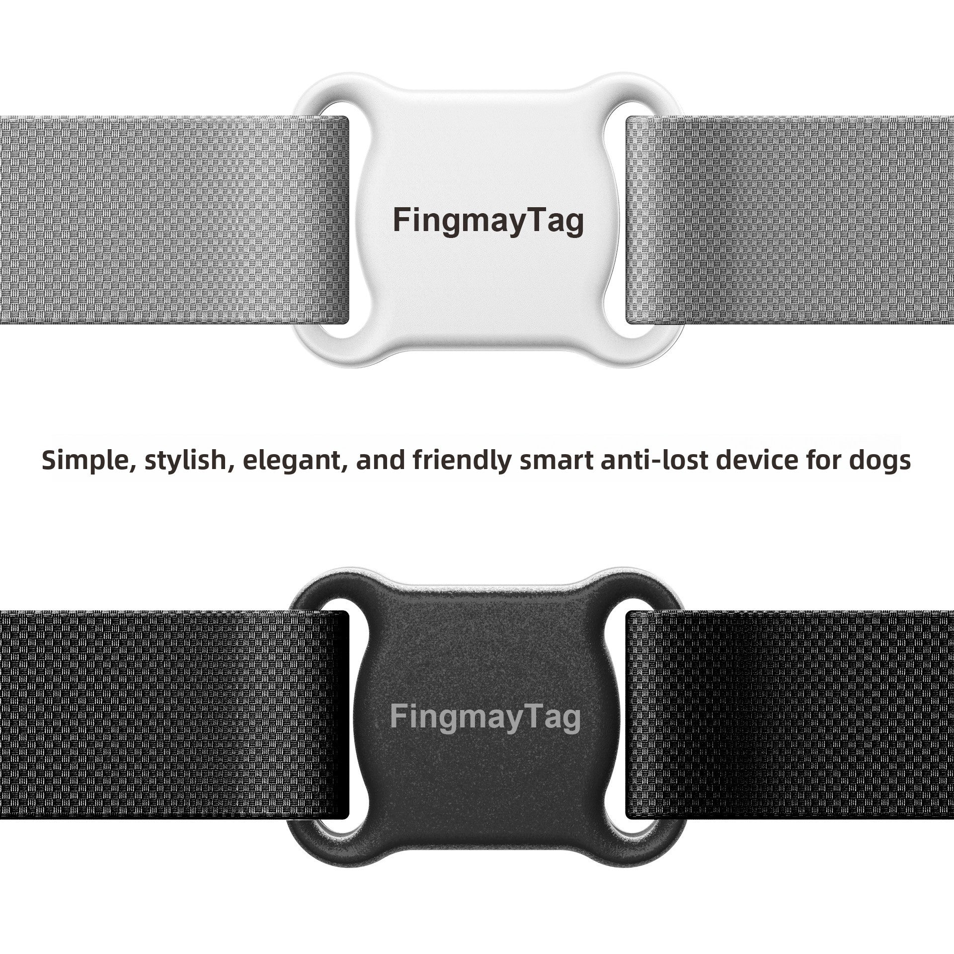 Lightweight pet locator tag for collars in White Plain, in a home setting