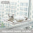 Foldable window cat hammock with suction cups in Grey