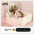 Extra large rabbit litter box with hay rack, further angle view