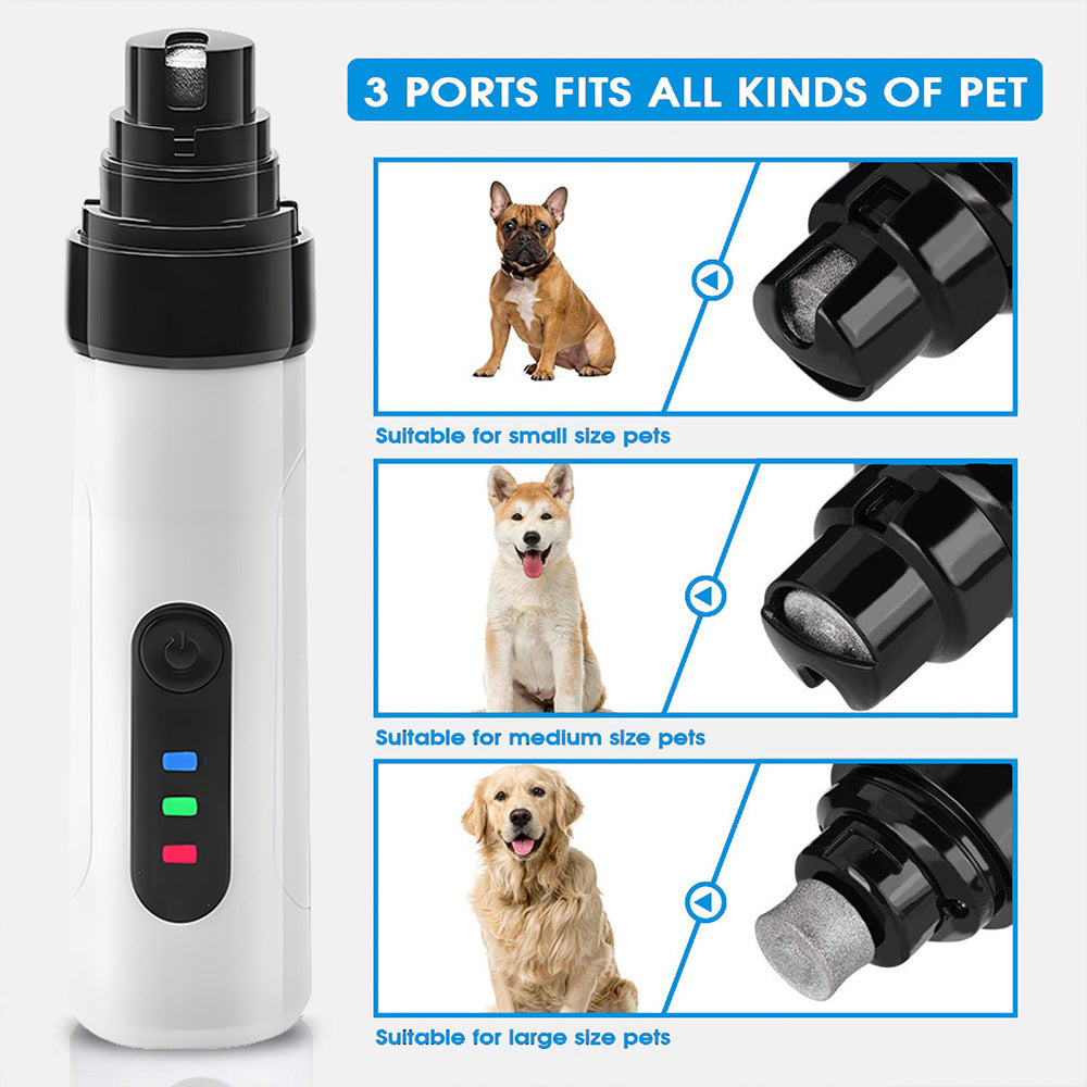 Dual-Speed Electric Pet Nail Grinder, Quiet Diamond Claw File