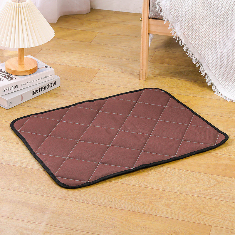 Cotton pet sleeping mat with print in Brown Oxford Waterproof, size 90 x 70cm