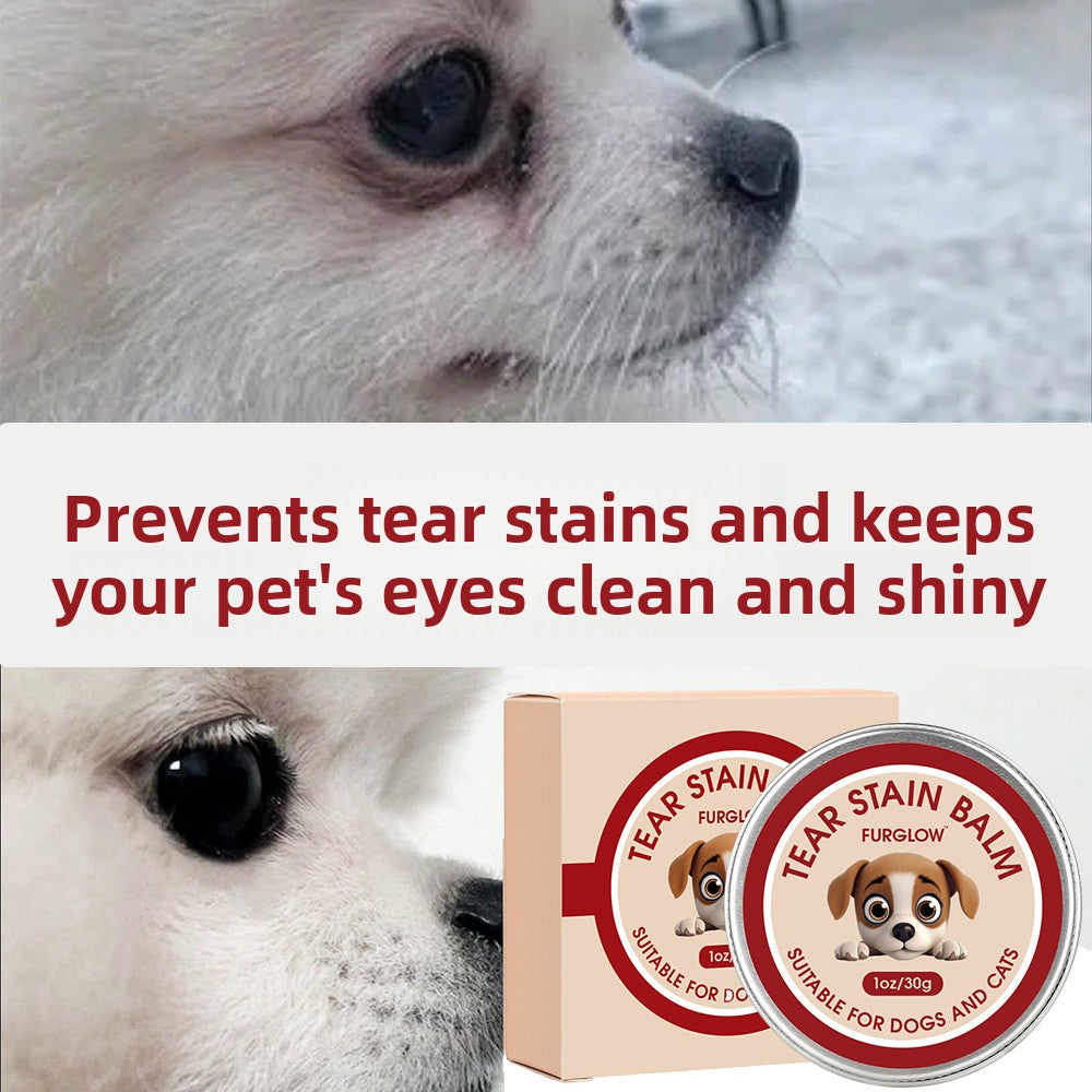 Pet Tear Stain Remover Cream with Brush, Gentle Eye Area Care