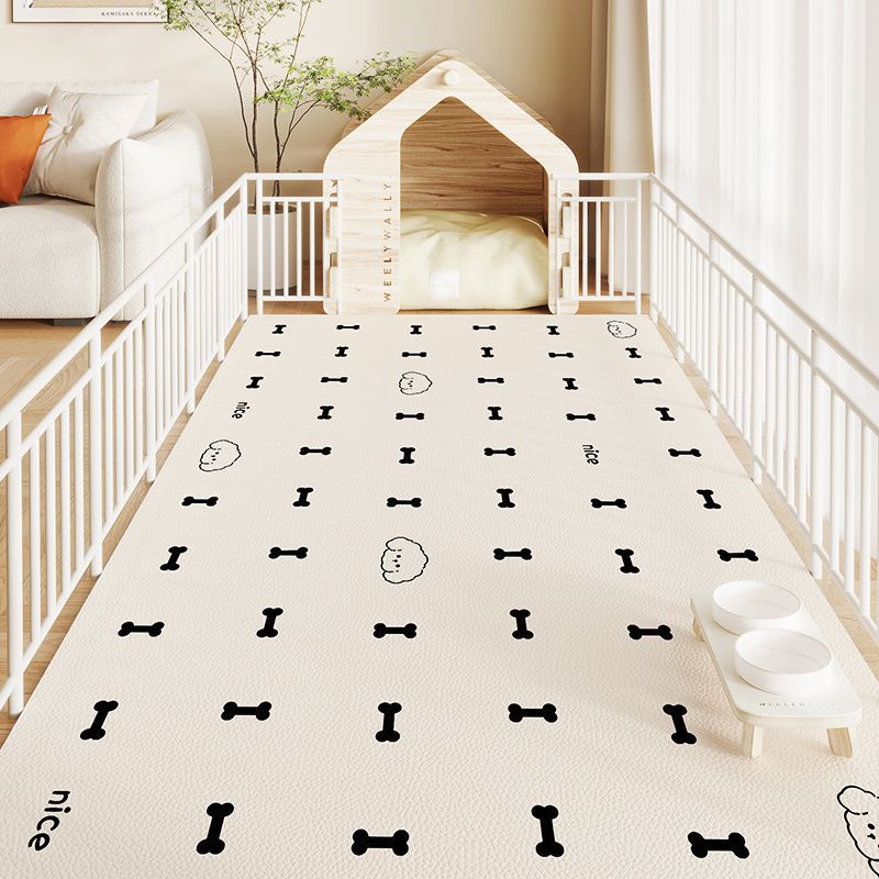 Waterproof PVC dog crate mat in Nice Dog Bone, size 50 x 80cm