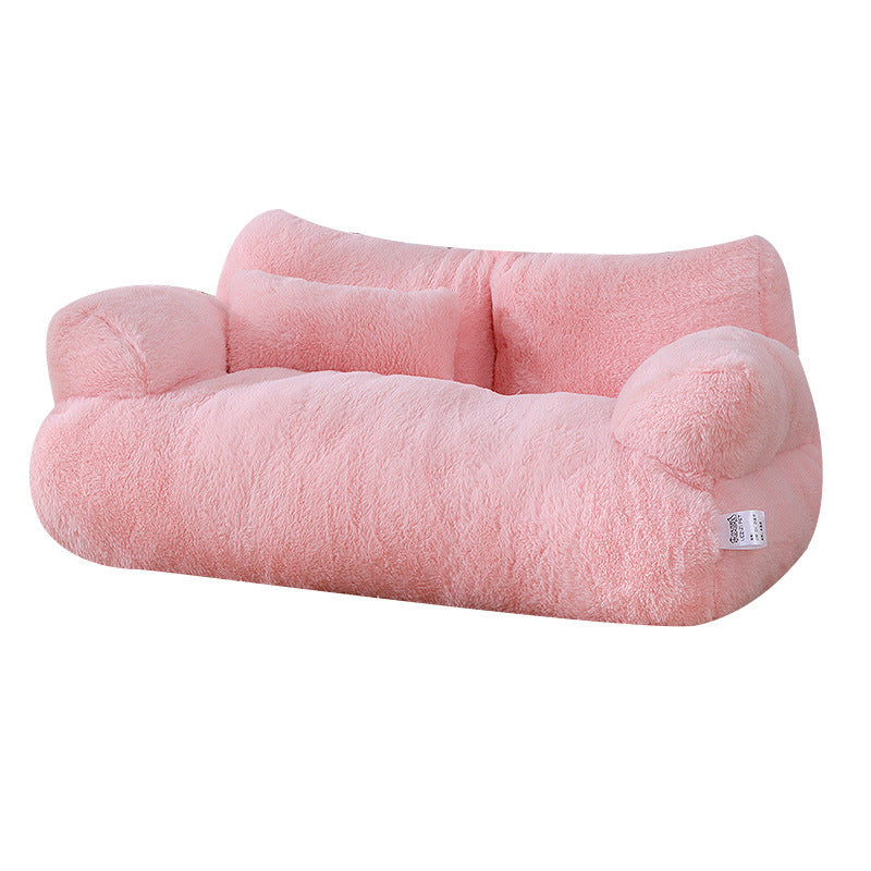 Detachable washable cat sofa bed in mousse coffee