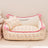 Detachable open pet bed with matching pillow in a cute print pattern, photo 10