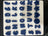 Silicone letter slides for pet collars, close-up detail view