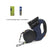 Dual head retractable lead for walking two dogs with bag holder