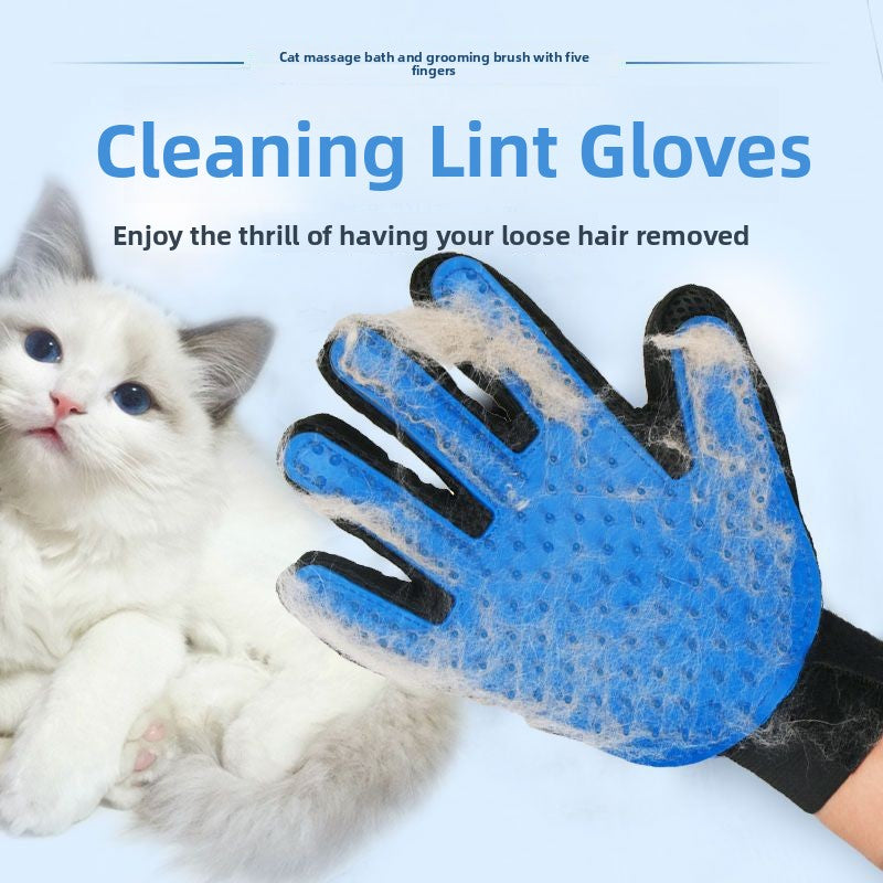 Cat Grooming Glove Brush, Gentle Deshedding Massage Mitt