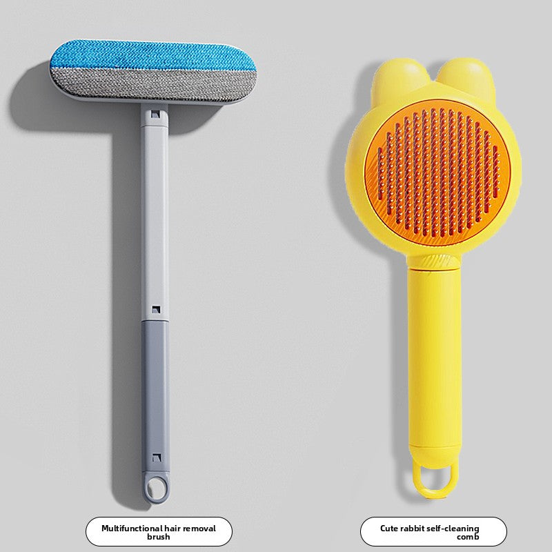 Pet Hair Removal and Deshedding Brush Set for Dogs and Cats