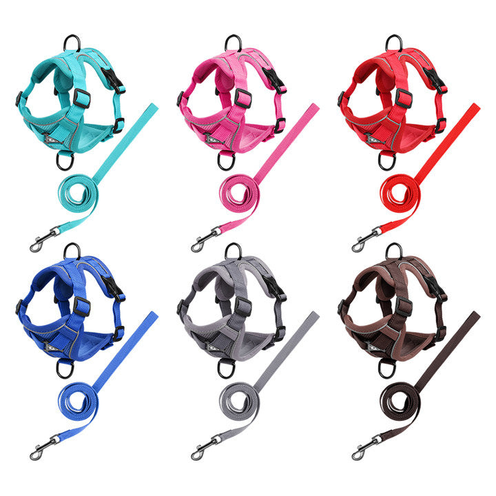 Breathable mesh vest harness for dogs and cats, ideal for everyday use