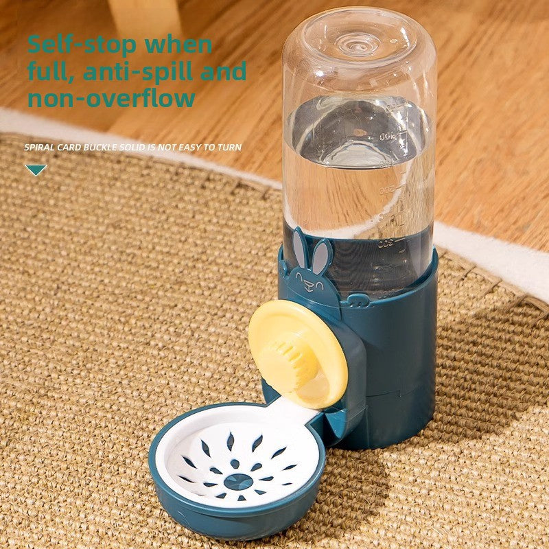 Hanging Automatic Small Pet Water Bottle and Feeder Combo for Rabbits and Hamsters