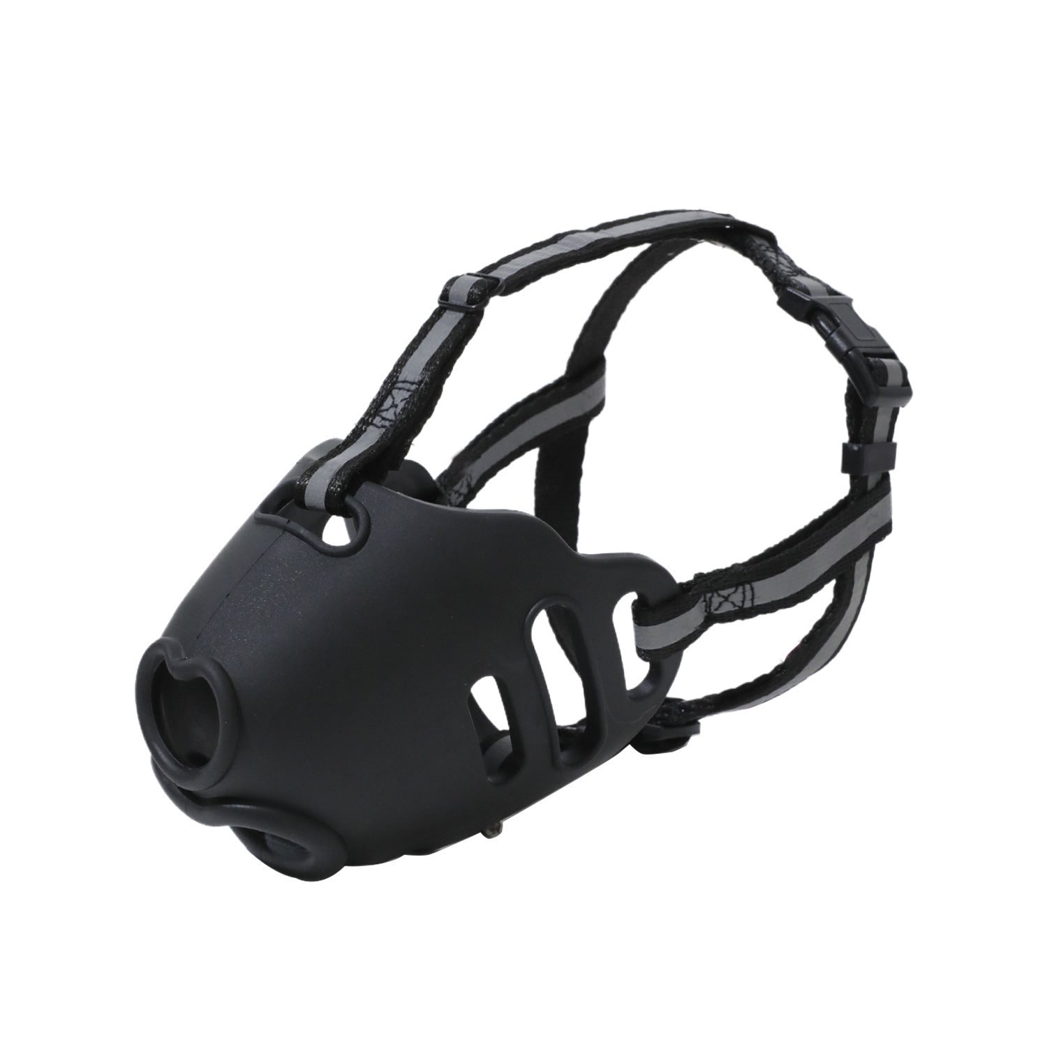Reflective dog muzzle with heart pattern and adjustable strap, product image 5