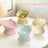 Ceramic High-Foot Cat Bowl with Slanted Rim, Slow-Feeding Feature and Ear Handles