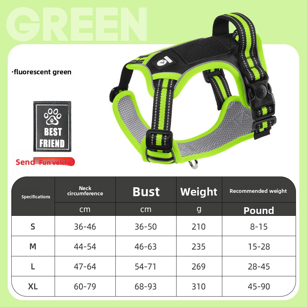 Padded Oxford reflective dog harness, ideal for everyday use