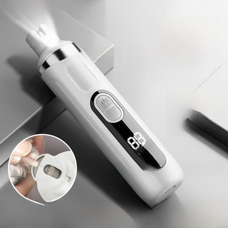 Splash-Proof Pet Nail Grinder with LED Digital Display
