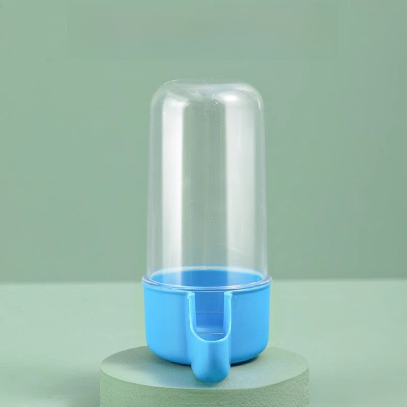 Automatic Bird Water and Food Feeder, 200ml Blue Dispenser for Quail, Chickens and Parrots